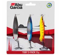 Abu Garcia Toby 3 Pack Leurre de Type Cuillère pour la Pêche des Salmonidés, Saumon, Truite et Truite de Mer