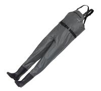 Abu Garcia Culottes de pêche | Culottes de pêche en Nylon résistantes avec Bottes en PVC imperméables à Crampons, Semelle intérieure en Feutre | Gris foncé | 40/41