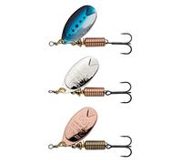 Abu Garcia Fast Attack 3-Pack Leurre de Type Cuillère pour la Pêche des Salmonidés, Saumon, Truite et Truite de Mer