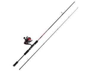 Abu Garcia Fast Attack Spinning Combo, Rod and Reel for Predator Fishing, 24T Carbon Blanks, 3+1 Ball Bearing Front Drag Reel, Sizes for Trout, Perch, Pike, and Zander, Black/Red, 210 cm, 5-20 g