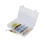 Abu Garcia Kit de leurres Souples Paddletail - 60 appâts Souples Inclus dans Une Gamme de Couleurs pour Attraper Les Poissons - Parfait pour la Perche, Le brochet et Le Sandre - Grande Action de