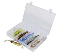 Abu Garcia Kit de Leurre Souple Paddle Abu Garcia, 60 leurres souples inclus dans des coloris prenant, bon pour la perche, le brochet et le sandre, super action de nage, boite inclue