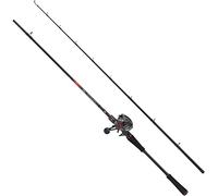 Abu Garcia Max LP Brochet Combo 2,44 m | 40-140 g - Canne à pêche - Moulinet de pêche Baitcast Combos - Leurre de pêche carnassier - pour pêche au brochet/Perche/Sandre - Unisexe - Noir