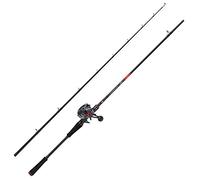 Abu Garcia Max LP Ensemble Canne à pêche et Moulinet Parfait pour la pêche au leurre, 24 Dents en Carbone, 4 + 1 roulements à Billes, Trois Versions, Noir