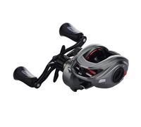 Abu Garcia Max moulinet casting low profil pour les pêches modernes au leurre en baitcast, big bait et spinnerbait, perche et brochet Taille 40 Gris/Rouge