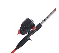 Abu Garcia Max X Canne à pêche et Moulinet Spincast Combo 1 + 1 roulement à Billes avec cône Avant en Acier Inoxydable Durable, Comprend Un mécanisme d'engagement QuadCam, Rouge