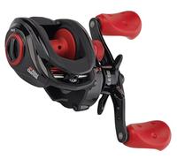 Abu Garcia Max X Moulinet de pêche à Profil Bas - Moulinet Rouge et Noir pour pêche aux carnassiers, brochets, perches et sandres