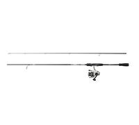 Abu Garcia Max X Spinning Combo, canne à pêche et moulinet pour la pêche en eau douce du brochet et du sandre, poids léger et polyvalent, noir et gris, 2.44m canne rapide modérée, moulinet taille 2500