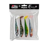Abu Garcia Mcprey Paddle Tail Leurre Souple pour Brochet et Perche - 4 Pack avec des Couleurs Différentes pour la Pêche des Carnassiers au Leurre Souple
