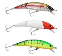 Abu Garcia Tormentor Jointed Leurre Flottant - Disponible en Plusieurs Tailles, idéal pour Les prédateurs d'eau Douce comme la Truite, Le brochet, Le Bar, Action réaliste, Truite Arc-en-Ciel 13 cm