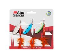 Abu Garcia Reflex 3 Pack Leurre de Type Cuillère pour la Pêche des Salmonidés, Saumon, Truite et Truite de Mer