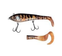 Abu Garcia Svartzonker McHybrid - Leurre de pêche Hybride Souple et Dur - 16.5 cm - 1 pièce - Motoroil Burbot