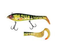 Abu Garcia Svartzonker McHybrid Leurre de pêche - leurre de pêche Hybride Souple et Dur pour la pêche du brochet, de la Perche et de la Truite en Eau Douce et en Eau salée, Fire Bass 16,5 cm