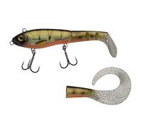 Abu Garcia Svartzonker Mchybride Leurre Brochet - Leurre de Type Swimbait Hybride Corps dur et Paddle Souple - Fournit avec une Queue de Rechange, Yellow Fin Perch