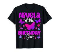 Abuela de The Birthday Girl Butterfly Party Family Matching T-Shirt