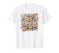 Abuela, Grand-mère avec Fleurs Sauvages, Amour Familial T-Shirt