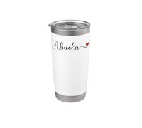 Abuela Heart Typographie Cadeau Gobelet isotherme en acier inoxydable double paroi