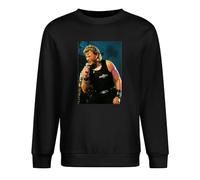 Abuela Johnny and Hallyday Mort Basic Funny Top Men's Long Sleeve Crewneck 100% Cotton Pullover Sweatshirts Black L