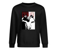 Abuela Khamzat Chimaev Scarface Parody Men's Long Sleeve Crewneck 100% Cotton Pullover Sweatshirts Black L
