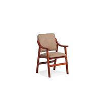 Abuelo a Gusto - Chaise de Salle à Manger Greco, accoudoirs en Bois de Cerisier, Tissu Anti-Taches (Dimensions : 86 x 54 x 54 cm). Spécial Personnes âgées, Dos Droit. Salle à Manger ou Salle