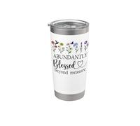 Abundantly Blessed Beyond Measure Womens Christian Scripture Gobelet isotherme en acier inoxydable double paroi