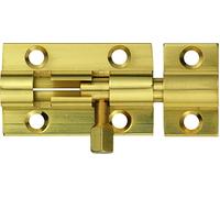 Targette à pêne rond en laiton et acier - 40 mm - laiton - SR ABUS