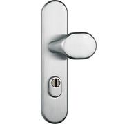 Abus 12231 Ferrure de protection pour porte KLZS714 ER En acier inoxydable Avec protection de cylindre, 12227