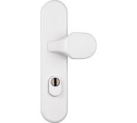 Abus 122354 HLZS714 W EK Ferrure de porte circulaire avec protection de cylindre Blanc