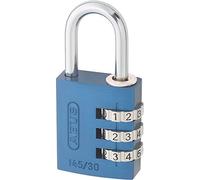 ABUS Cadenas à code 145/30 - Sécurise portes, portails, casiers et armoires de vestiaires - Bleu