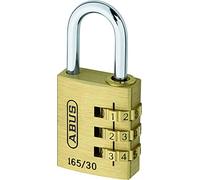 ABUS Cadenas à combinaison 165/30 - Cadenas en laiton - avec code à combinaison réglable individuellement - Cadenas pour valises/casiers - Niveau de sécurité ABUS 3