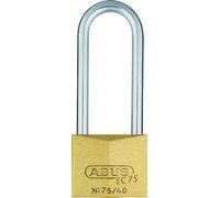 Abus 26846 Cadenas en laiton à anse longue avec clé réversible 63 mm