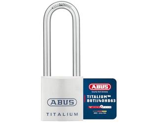 Abus 269448 80ti/40hb63 40 x 63 mm Titalium Cadenas avec clé Unique à Anse Longue Ka8011