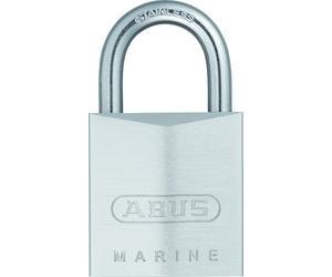 Abus 28639 Cadenas en laiton à anse en acier inoxydable avec passe partiel réversible 7341