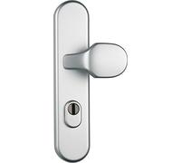 ABUS 374029 KLZS714 F1 EK Bloc poignées et serrure avec protège-cylindre rond En aluminium