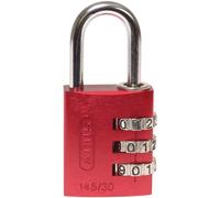 ABUS 46578 145/30 Cadenas À Combinaison En Aluminium 30Mm Rouge