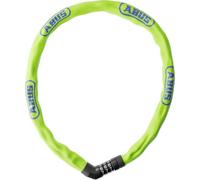 ABUS 4804C Steel-O-Chain 4804C/75 LM Unisex, Vert (Lime), 75 | Antivol vélo à combinaison, chaîne carrée 4 mm, acier spécial, protection laque par gaine textile