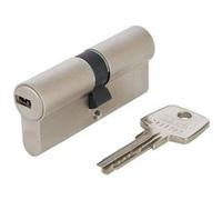ABUS Cylindre profilé D6XNP 28/34 avec 5 clés et carte de code - Serrure pour la sécurité de la porte d'entrée et de la porte d'appartement - Cylindre double avec fonction d'urgence et de danger