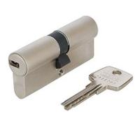 ABUS Cylindre profilé D6XNP 40/50 avec 5 clés et carte de code - Serrure pour la sécurité de la porte d'entrée et de la porte d'appartement - Cylindre double avec fonction d'urgence et de danger