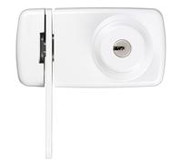 Abus 532795 7035 W Verrou de porte avec cylindre intérieur et extérieur et entrebâilleur Blanc