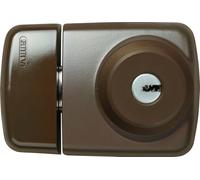ABUS 589201 7525 B Verrou de porte avec cylindres interne et externe pour portes fines Marron