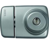 ABUS 589218 7525 S Verrou de porte avec cylindres interne et externe pour portes fines Argenté