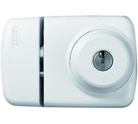 ABUS 589225 7525 W Verrou de porte avec cylindres interne et externe pour portes fines Blanc