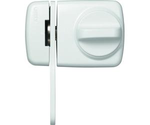 ABUS 589256 7530 W Verrou de porte avec bouton pour portes fines Blanc