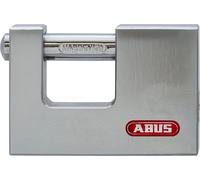 ABUS 888/85 Cadenas à pistons en acier (monobloc), 4 clés à fourche