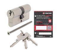 ABUS A93 Cylindre de serrure à fermeture identique fabriqué individuellement, système de fermeture avec 3 clés et carte de code ToniTec - Profil C73 - Taille 28/45 mm, double cylindre