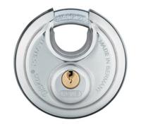 ABUS 220/70 Cadenas Antivol à Disque - Cadenas Sécurité Renforcée en Acier Inoxydable - Résistant aux Intempéries - convenient pour Portes, Box, Garages, Portails - Utilisation Extérieure - Argent