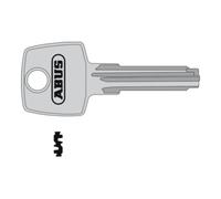 ABUS ABUS Clé vierge EC550, laiton nickelé carré Quantité:1