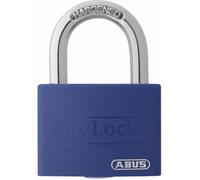 ABUS ABVS50005 Cadenas 43 mm bleu avec serrure à clé