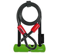 ABUS Antivol à arceau Ultra 410 + support SH34 + câble de sécurité Cobra 10/120 - Antivol vélo à arceau rond - Niveau de sécurité 8