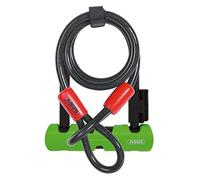 ABUS Antivol à arceau Ultra 410 + support SH34 + câble de sécurité Cobra 10/120 - Antivol vélo à arceau rond - Niveau de sécurité 8